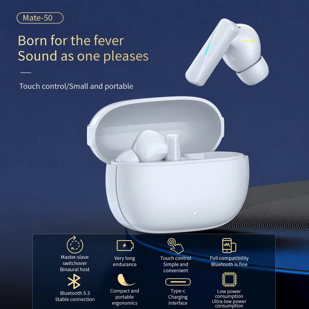 Bass Boost Wireless Earbuds, TWS Stereo Headphones, High Quality, LED Display bluetooth Earphone for Gaming Sport