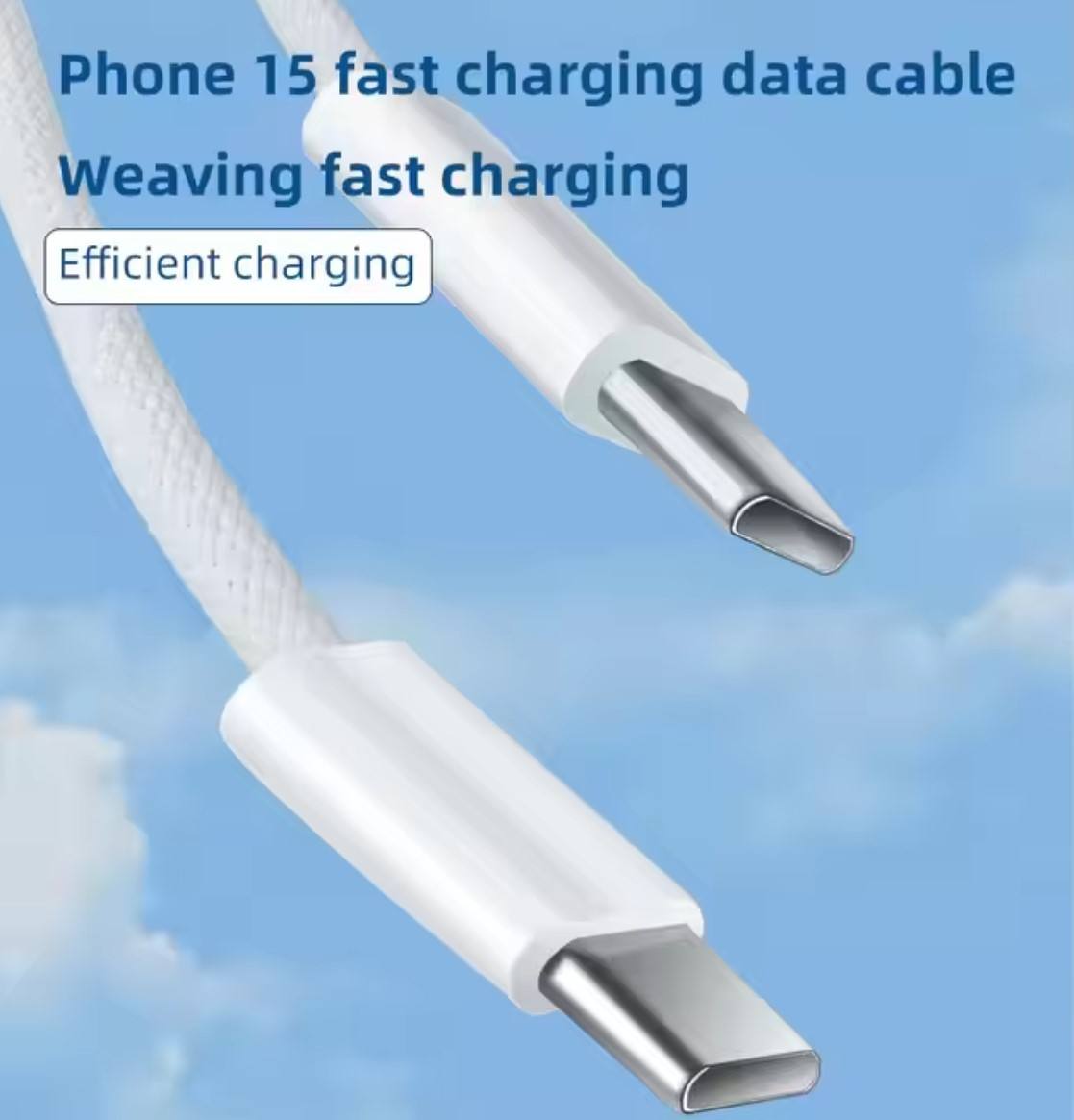 60W Apple USB-C to C PD Cable, Quick Charge & Data Transfer for Type-C Phones