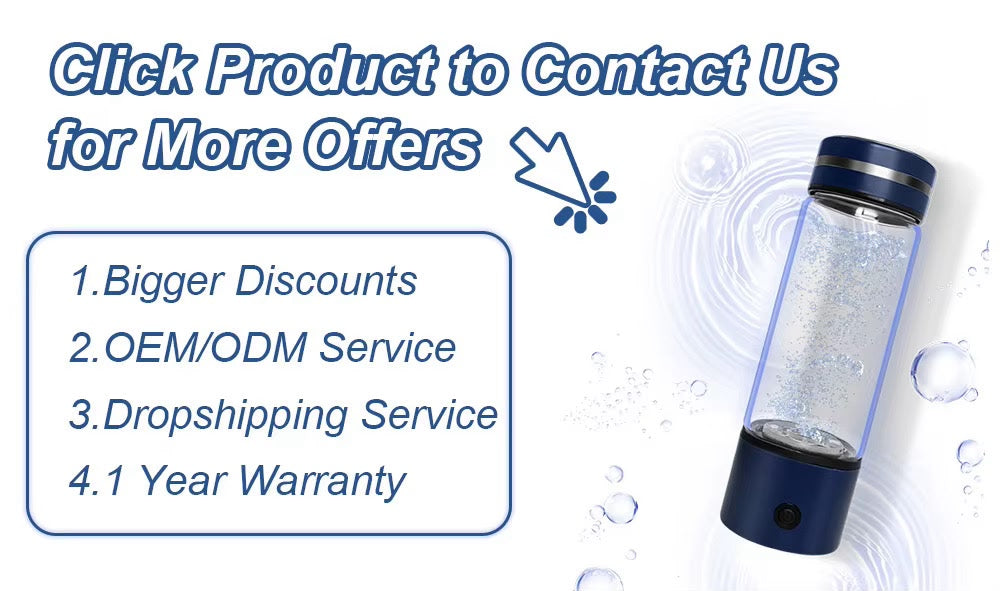 High Capacity Hydrogen Rich Water Bottle Portable Hydrogen Water Bottle Water Hydrogen Generator